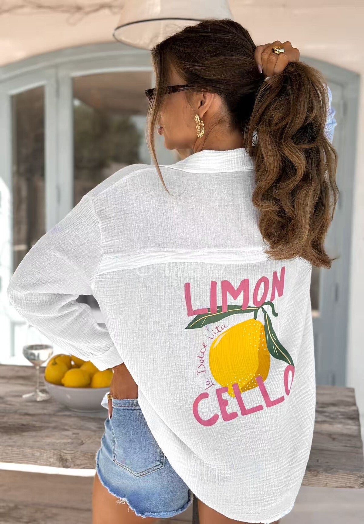 Lemon Cello vaaleanpuanainen painatus