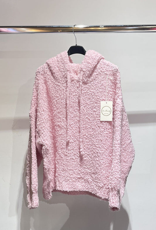 Teddy huppuneule fuksia