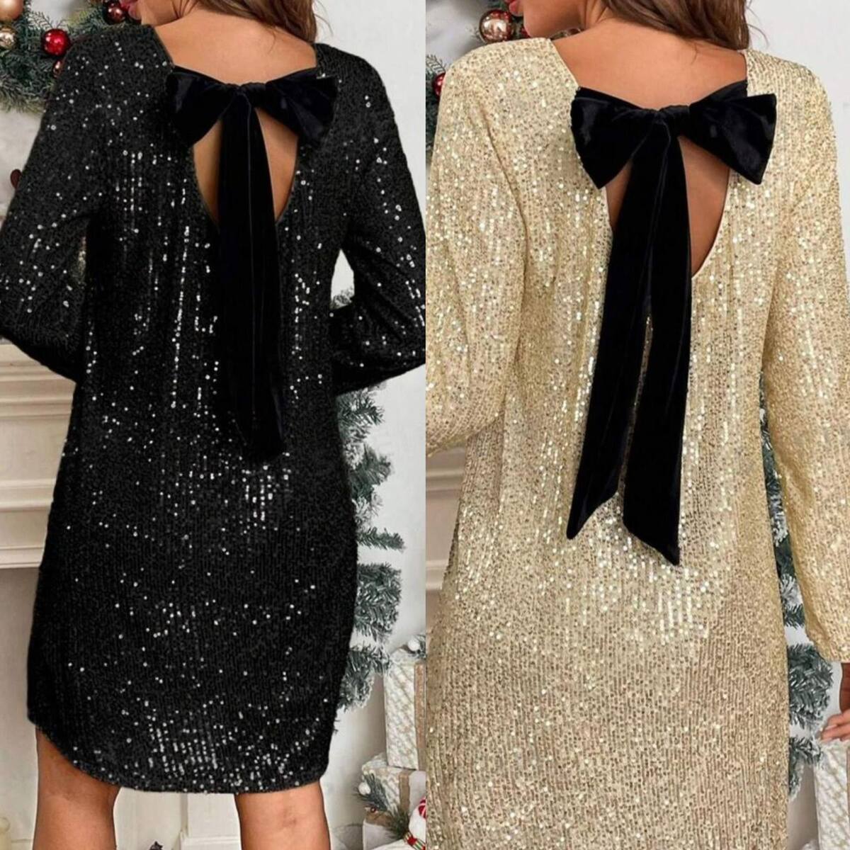 Fashion paljettimekko, champanja